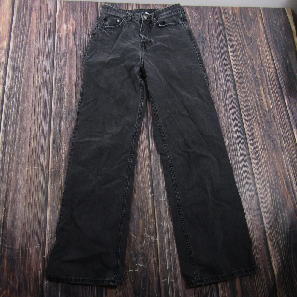 &DENIM Jeans Womens 4 Gray Ultra High Waist Wide Leg Relaxed Fit Denim Pants
